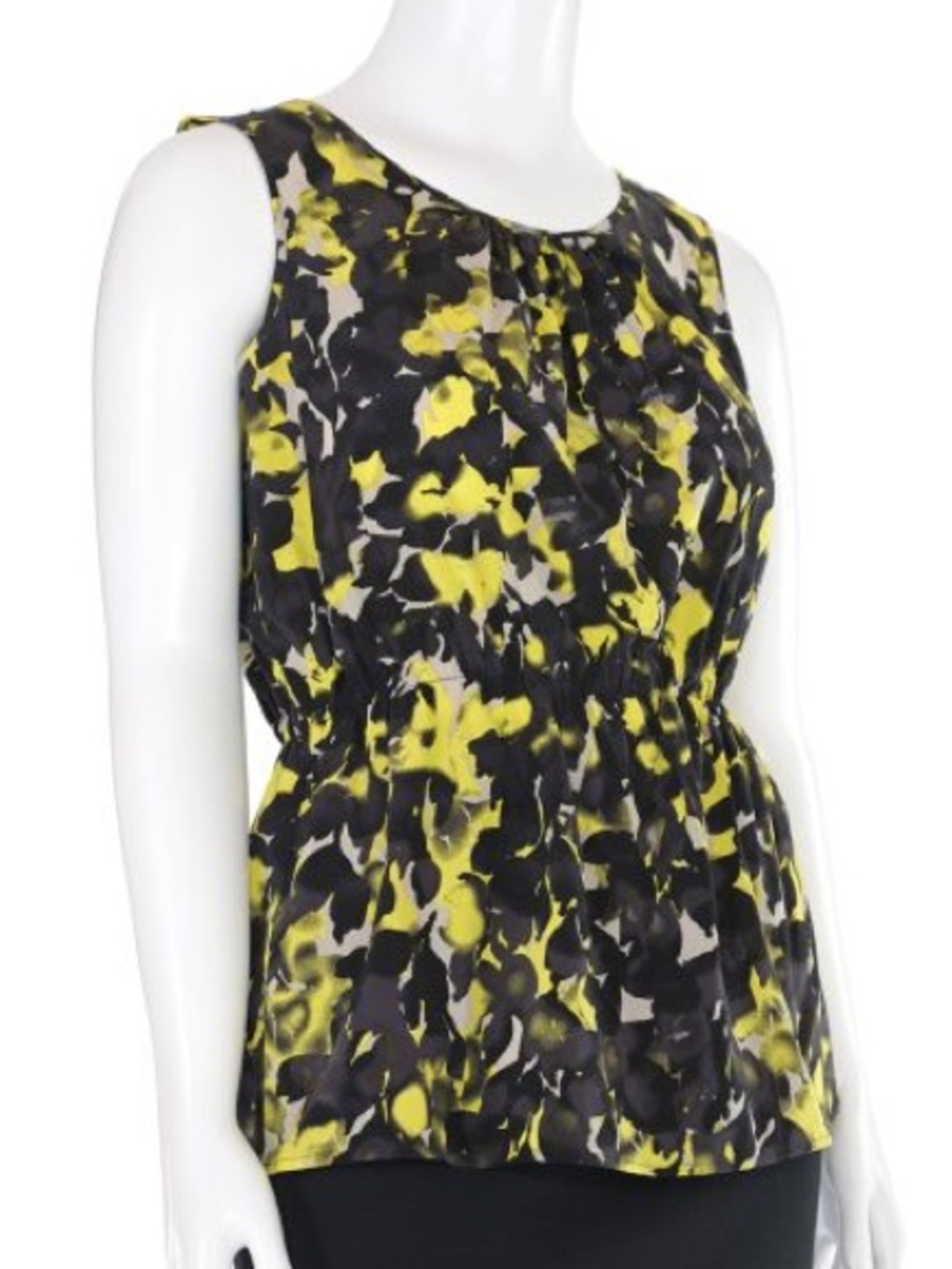 St John floral silk top, size M, EUC